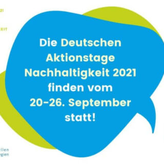 Deutsche Aktionstage Nachhaltigkeit: Platz für Ihre Ideen